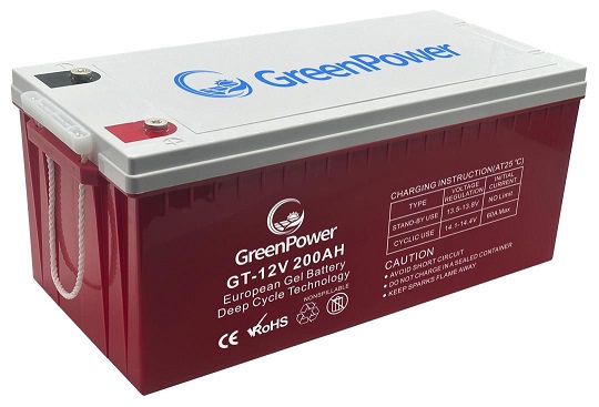 GreenPower 200Ah 12V Gel Battery